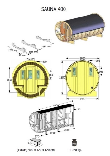 Sudová sauna 400